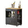 SoBuy FKW113-SCH Desserte Cuisine à roulettes Meuble Cuisine Rangement Desserte de Cuisine Plan de Travail Cuisine Buffet Cui
