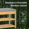 SoBuy FSR49-N Banc pentru Pantofi cu Raft și Sertare Laterale pentru Hol Intrare – 55x30x46 cm, Natur