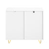 SoBuy ASK11-W Comodă Imprimantă și Depozitare Birou, Dulap de Birou cu 3 Sertare și 2 Compartimente Deschise, Mobilier Compact pentru Imprimantă, Alb 80x40x75 cm