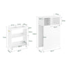 SoBuy ASK12-W Mobilier Imprimantă cu roți Suport Imprimantă Rulabil Dulap de Birou cu Compartimente Mobilier Mic de Depozitare Birou Compact 60x33x100 cm Alb