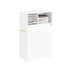 SoBuy ASK12-W Mobilier Imprimantă cu roți Suport Imprimantă Rulabil Dulap de Birou cu Compartimente Mobilier Mic de Depozitare Birou Compact 60x33x100 cm Alb