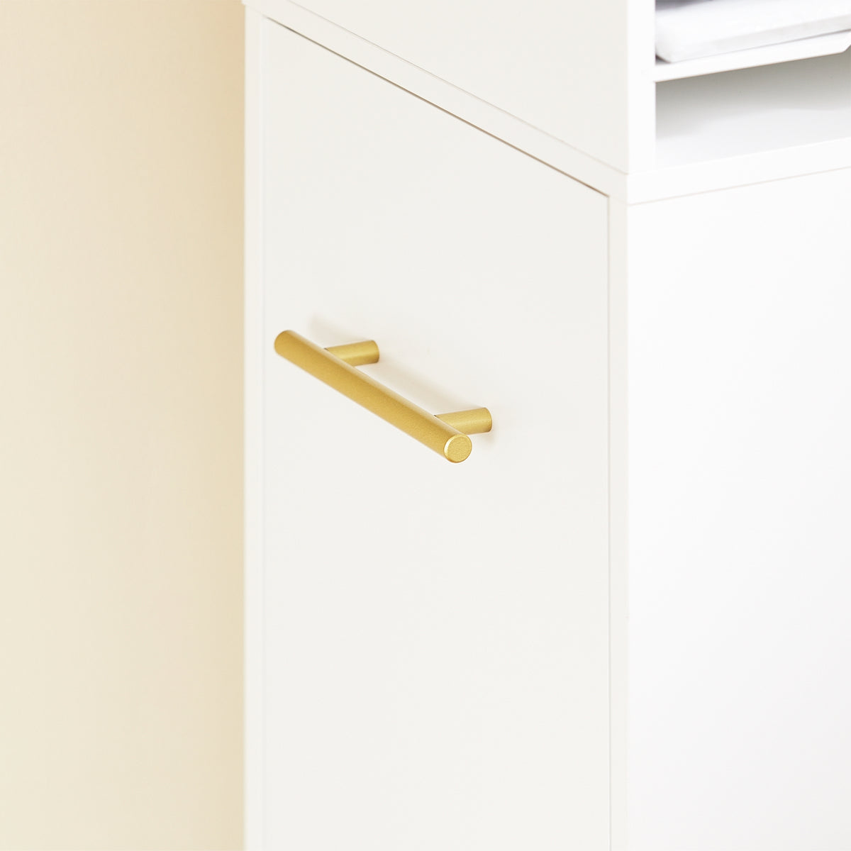 SoBuy ASK12-W Mobilier Imprimantă cu roți Suport Imprimantă Rulabil Dulap de Birou cu Compartimente Mobilier Mic de Depozitare Birou Compact 60x33x100 cm Alb