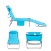 SoBuy OGS35-Bx2 Lot de 2 Transat Jardin Extérieur Pliable Bain de Soleil avec Oreiller Chaise Longue Relax avec Poche Latérale Mobilier de Jardin pour Terrasse Plage Piscine Noir 155x56x81 cm