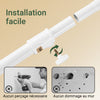 SoBuy KLS04-II-W Suport telescopic pentru haine, rezistent - Dulap deschis reglabil cu bare și rafturi, Cuier pentru dormitor/dressing, Alb