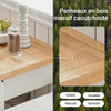 SoBuy FKW22-WN Cărucior de bucătărie cu roți și blat din INOX, 1 Sertar, 1 Raft și 2 Uși, Cărucior multifuncțional – 60x45x92 cm, Alb și Natural