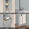 SoBuy BZR34-HG Dulap-coloană înalt de baie cu 1 sertar, 2 uși și 5 compartimente