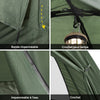 SoBuy OGS32-L-GR Cort de camping 4 în 1 pliabil cu pat supraînălțat, acoperiș, sac de dormit, saltea gonflabilă - 2 persoane - Ideal pentru drumeții, festivaluri și aer liber