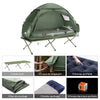 SoBuy OGS32-GR Cort de Camping Pliabil 4 în 1 cu Acoperiș, Sac de Dormit, Saltea Gonflabilă, 1 Persoană, Verde