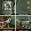 SoBuy OGS32-GR Cort de Camping Pliabil 4 în 1 cu Acoperiș, Sac de Dormit, Saltea Gonflabilă, 1 Persoană, Verde