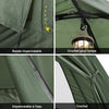 SoBuy OGS32-GR Cort de Camping Pliabil 4 în 1 cu Acoperiș, Sac de Dormit, Saltea Gonflabilă, 1 Persoană, Verde