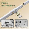 SoBuy FRG109-II-HG, Raft telescopic, Suport de haine robust cu tije, Dulap deschis reglabil pentru dormitor, Suport pentru haine gri