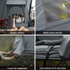 SoBuy OGS32-L-HG Cort de camping pliabil 4 în 1 cu acoperiș, sac de dormit, saltea gonflabilă, 2 persoane, gri