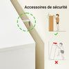 SoBuy FSR189-WN Dulap de pantofi cu 3 sertare rabatabile și 1 ușă, capacitate mare 20 de perechi pentru hol – 80x34x122 cm, alb și natur