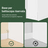 SoBuy Turn Masa cu o lățime îngustă de 20 cm cu sertar de design ondulat, masă îngustă pentru canapea, mese de noapte pentru dormitor și living, culoare alb și lemn 20 x 35 x 60 cm FBT111-W