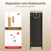 SoBuy FBT149-WN Noptiera subtire cu 2 sertare si raft - Noptiera alba 20x35x60 cm