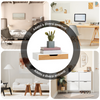 SoBuy FRG92-WN Raft de perete cu sertar - Raft plutitor modern pentru intrare, sufragerie si dormitor - alb si natural 40x24x8cm