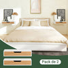 SoBuy FRG92-WNx2 Set de 2 Polițe Plutitoare de Perete cu Sertar, Poliță de Perete Modernă pentru Hol, Living, Bucătărie sau Dormitor, Alb & Natur 40×24×8 cm