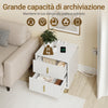 SoBuy FBT115-L-W Noptiera dormitor - Noptiera cu 3 sertare, Masuta de cafea pentru living - Comoda moderna L40 x D40 x H63 cm Alb