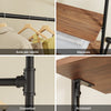 SoBuy KLS20-SCH, Raft pentru haine montat pe perete cu 2 rafturi MDF, Suport pentru haine cu economie de spațiu Capacitate 45 kg, Dulap pentru dormitor și intrare, 91,5x48x220cm, Negru industrial