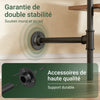 SoBuy KLS19-SCH Suport de haine montat pe perete cu 4 șine + 4 rafturi MDF, Dulap de haine capacitate 120 kg, Cuier pentru dormitor, 265x48x220cm, Negru industrial