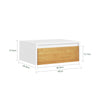 SoBuy FBT174-E-WN Table de Chevet Suspendue avec Lampe à détecteur de Mouvement Amovible et tiroir, Table de Nuit Flottante pour Chambre, Salon ou Couloir, 40x29.8x15.6cm, Blanc Naturel