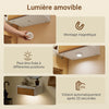 SoBuy FBT174-E-WN Table de Chevet Suspendue avec Lampe à détecteur de Mouvement Amovible et tiroir, Table de Nuit Flottante pour Chambre, Salon ou Couloir, 40x29.8x15.6cm, Blanc Naturel