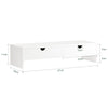 SoBuy Suport pentru Monitor PC Desk Organizator Desk Relzo Monitor alb cu 2 sertare BBF02-W