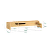 SoBuy BBF12-N Suport monitor Suport ergonomic monitor Suport universal pentru monitor calculator, 2 sertare