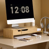 SoBuy BBF12-N Suport monitor Suport ergonomic monitor Suport universal pentru monitor calculator, 2 sertare