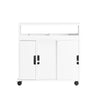 SoBuy Organizator de baie Dulap de baie SAVING Uși White BZR02-W