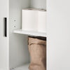 SoBuy BZR02-W Dulap WC Baie cu Roți, Dulap Mic de Depozitare, cu 2 Uși Glisante și Raft Deschis, Dulap Toaletă pentru Spații Reduse Alb 70x71x20cm