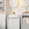 SoBuy Dulap de baie pentru baie sublavabo mobilă pentru chiuvetă baie albă 60x34x65.5cm BZR101-W