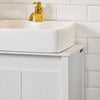 SoBuy Dulap de baie pentru baie sublavabo mobilă pentru chiuvetă baie albă 60x34x65.5cm BZR101-W