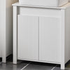 SoBuy Dulap de baie pentru baie sublavabo mobilă pentru chiuvetă baie albă 60x34x65.5cm BZR101-W