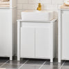 SoBuy Dulap de baie pentru baie sublavabo mobilă pentru chiuvetă baie albă 60x34x65.5cm BZR101-W