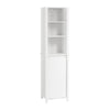SoBuy Coloană mobilă baie baie înaltă cu magazin poad poetabil baie fitil dulap pentru baie alb strâmt 45x35x171cm bzr102-w