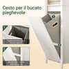 SoBuy Coloană mobilă baie baie înaltă cu magazin poad poetabil baie fitil dulap pentru baie alb strâmt 45x35x171cm bzr102-w