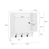 SoBuy BZR103-W Armoire Haute Murale Placard Mural Meuble Haut de Salle de Bain Meuble Suspendu Meuble Murale