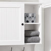 SoBuy BZR103-W Armoire Haute Murale Placard Mural Meuble Haut de Salle de Bain Meuble Suspendu Meuble Murale