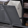 SoBuy BZR104-DG Coloană de Baie Gri 171cm cu Coș de Rufe, 6 Rafturi și 2 Sertare, Anti-răsturnare, 70kg – 60x37x171 cm
