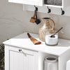 SoBuy BZR105-W Armoire de Salle de Bain avec Paniers à Linge – Meuble Bas de Salle de Bain avec Panier à Abattant et 3 Étagères, Corbeille à Linge Sale, Bois, Blanc, 60x37x86 cm
