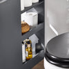 SoBuy BZR106-DG Dulap înalt și îngust pentru baie WC compact cu roți Suport hârtie igienică Cărucior de depozitare multifuncțional