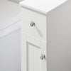 SoBuy BZR106-W Dulap de depozitare baie îngust pe roți, Suport hârtie igienică, Dulap WC compact, Cărucior de depozitare