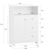 SoBuy Dulap de baie cu trei sertare mobile container mobil în Land White 60x33x86cm BZR107-W
