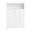 SoBuy Dulap de baie cu trei sertare mobile container mobil în Land White 60x33x86cm BZR107-W