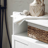 SoBuy BZR107-W Meuble de Rangement Salle de Bain, Meuble Demi-Colonne, Meuble Bas, Armoire Toilettes WC, Placard