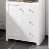 SoBuy BZR107-W Meuble de Rangement Salle de Bain, Meuble Demi-Colonne, Meuble Bas, Armoire Toilettes WC, Placard