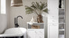 SoBuy BZR107-W Meuble de Rangement Salle de Bain, Meuble Demi-Colonne, Meuble Bas, Armoire Toilettes WC, Placard