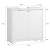 SoBuy BZR108-II-W Dulap sub chiuvetă pentru baie, Dulap sub lavoar, Dulap sub lavoar (chiuvetă), Dulap sub chiuvetă de bucătărie, Mască lavoar cu 2 uși, 60x30x60 cm, Alb