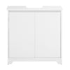 SoBuy BZR108-II-W Dulap sub chiuvetă pentru baie, Dulap sub lavoar, Dulap sub lavoar (chiuvetă), Dulap sub chiuvetă de bucătărie, Mască lavoar cu 2 uși, 60x30x60 cm, Alb